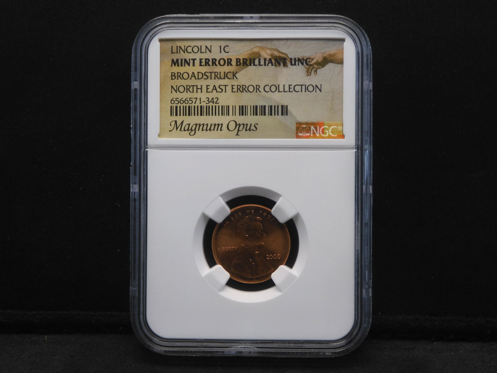 Lincoln Cent - MINT ERROR Broad struck North East Error Collection - NGC BU (1 of 4)