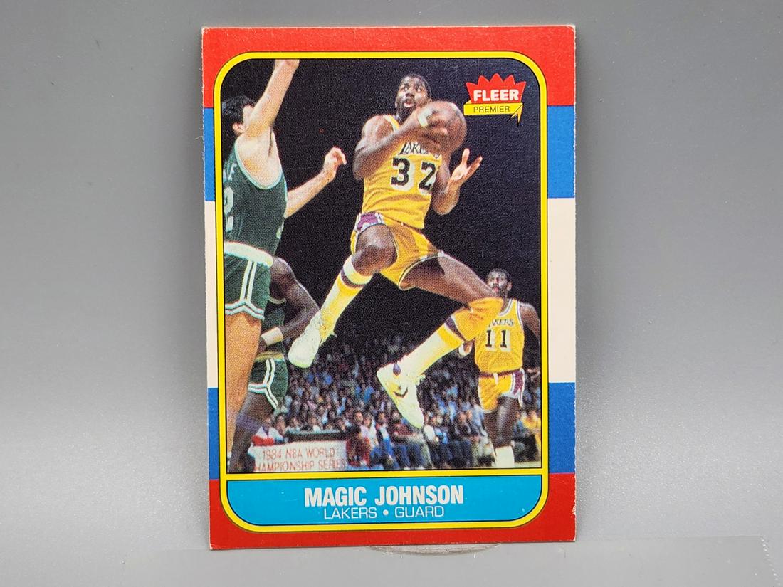 1986-87 Fleer Magic Johnson #53 HOF (1 of 2)