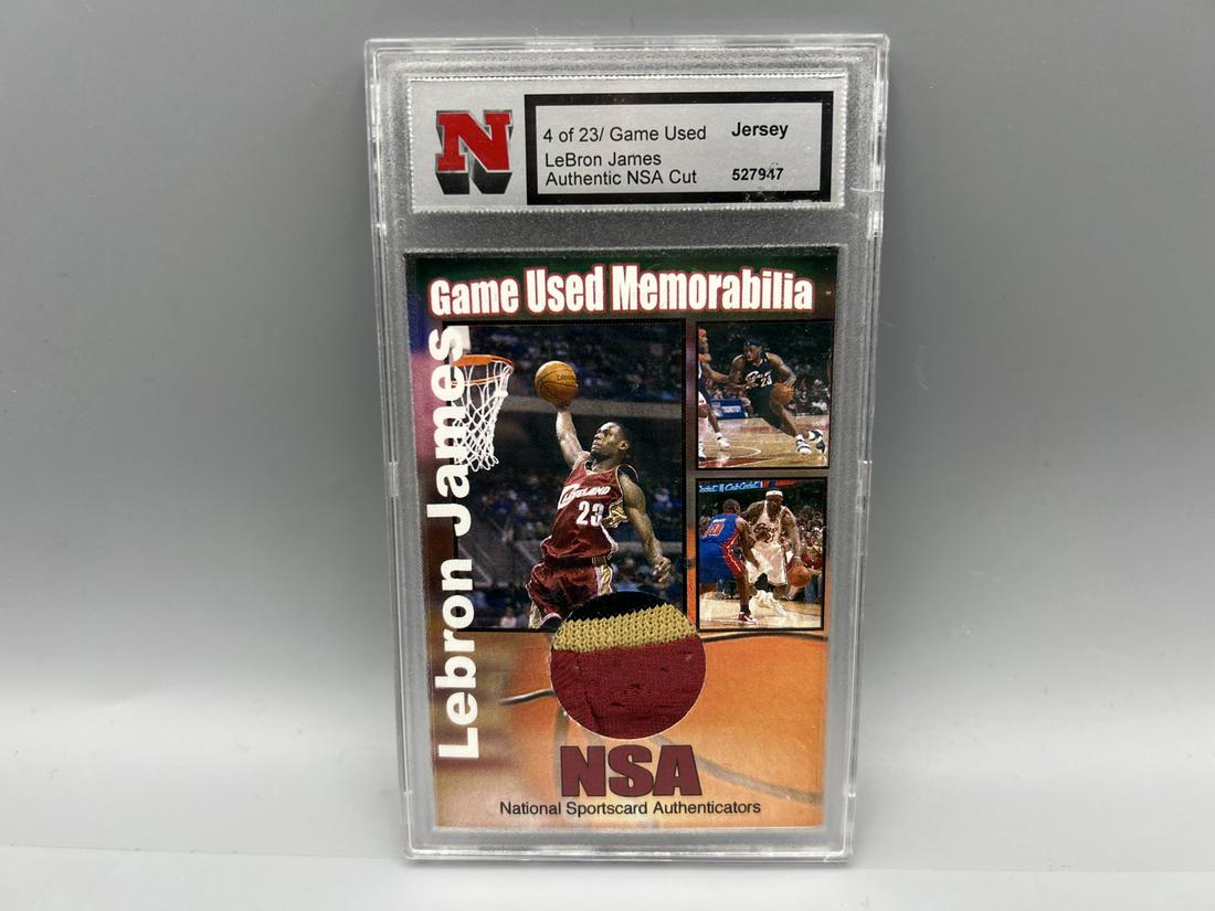 NSA LeBron James Memorabilia Card Slabbed - #4/23 (1 of 2)