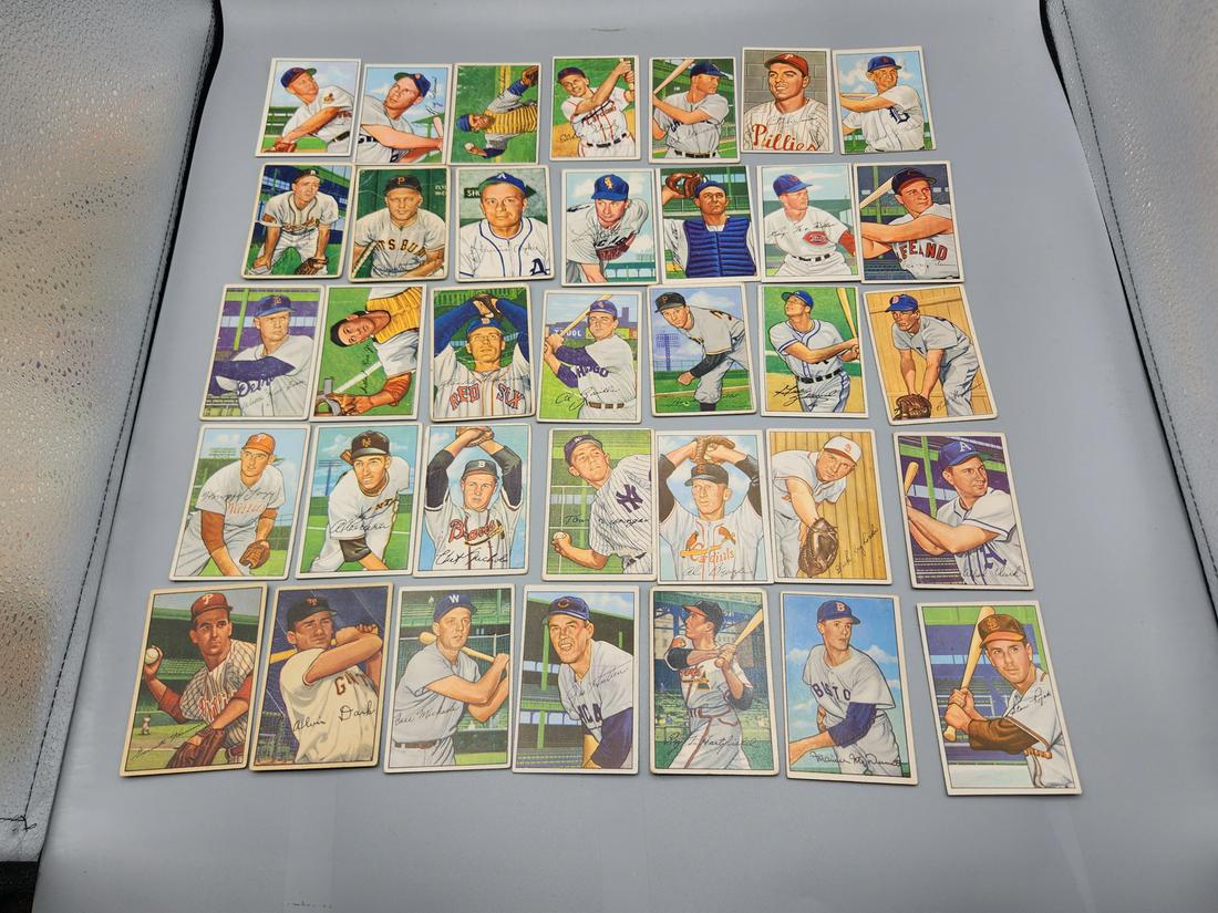 (50) 1952 Bowman Baseball Cards - Mixed Conditions (1 of 4)