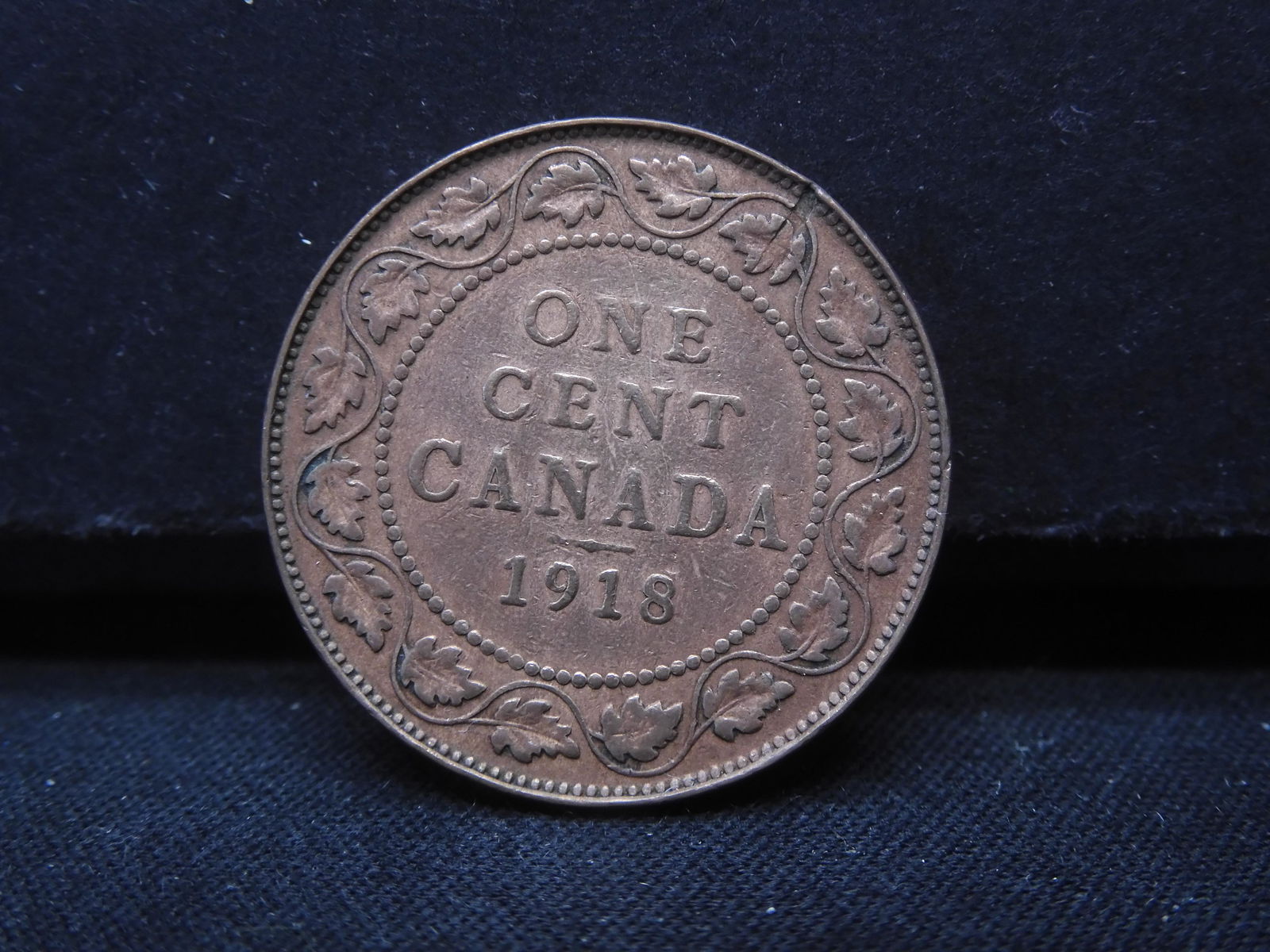 1918 (REDDISH CANADA ONE CENT/105 YRS. OLD (1 of 2)