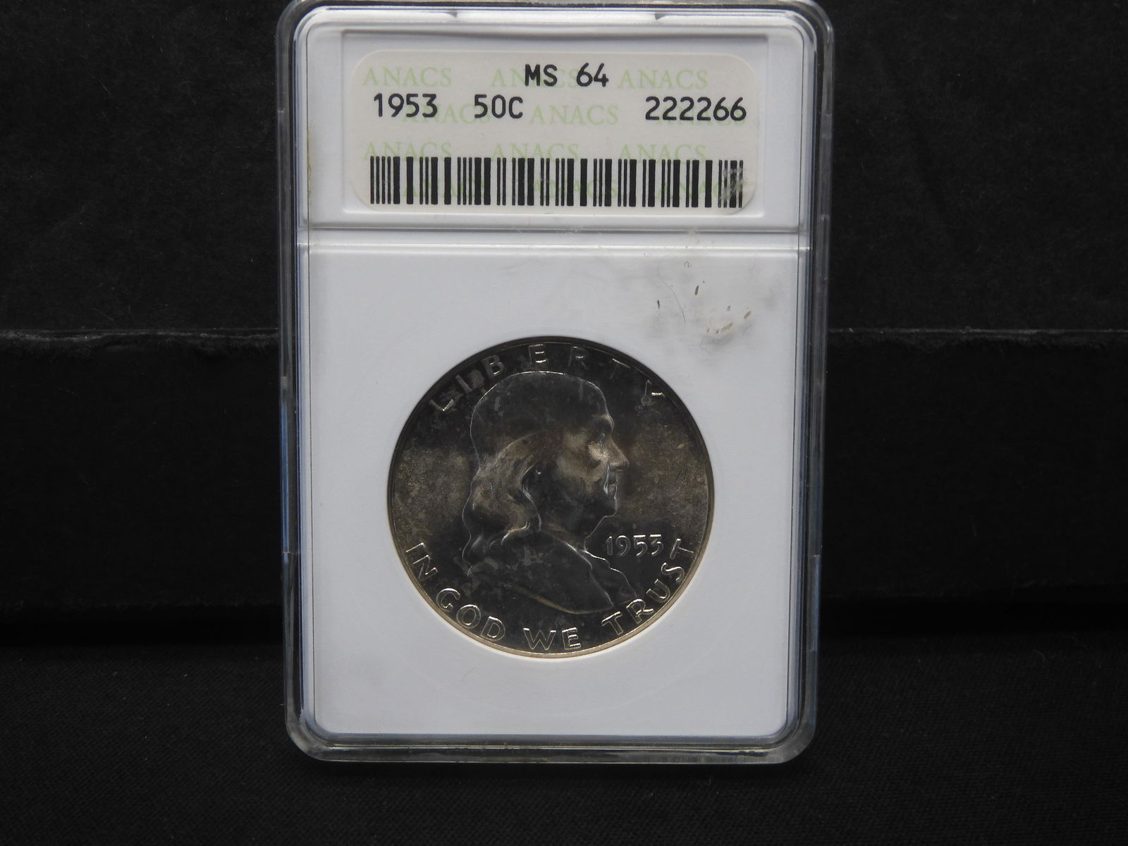 1953 ANACS MS64 Franklin Half Dollar (1 of 3)