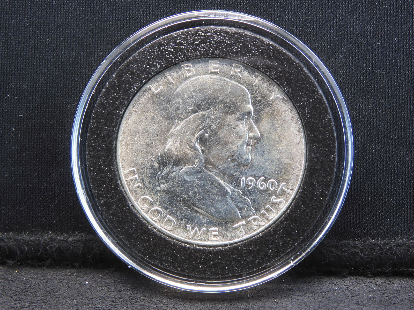 1960 Franklin Half.  GEM BU with full bell lines.  From old complete set.  In capsule. (1 of 3)