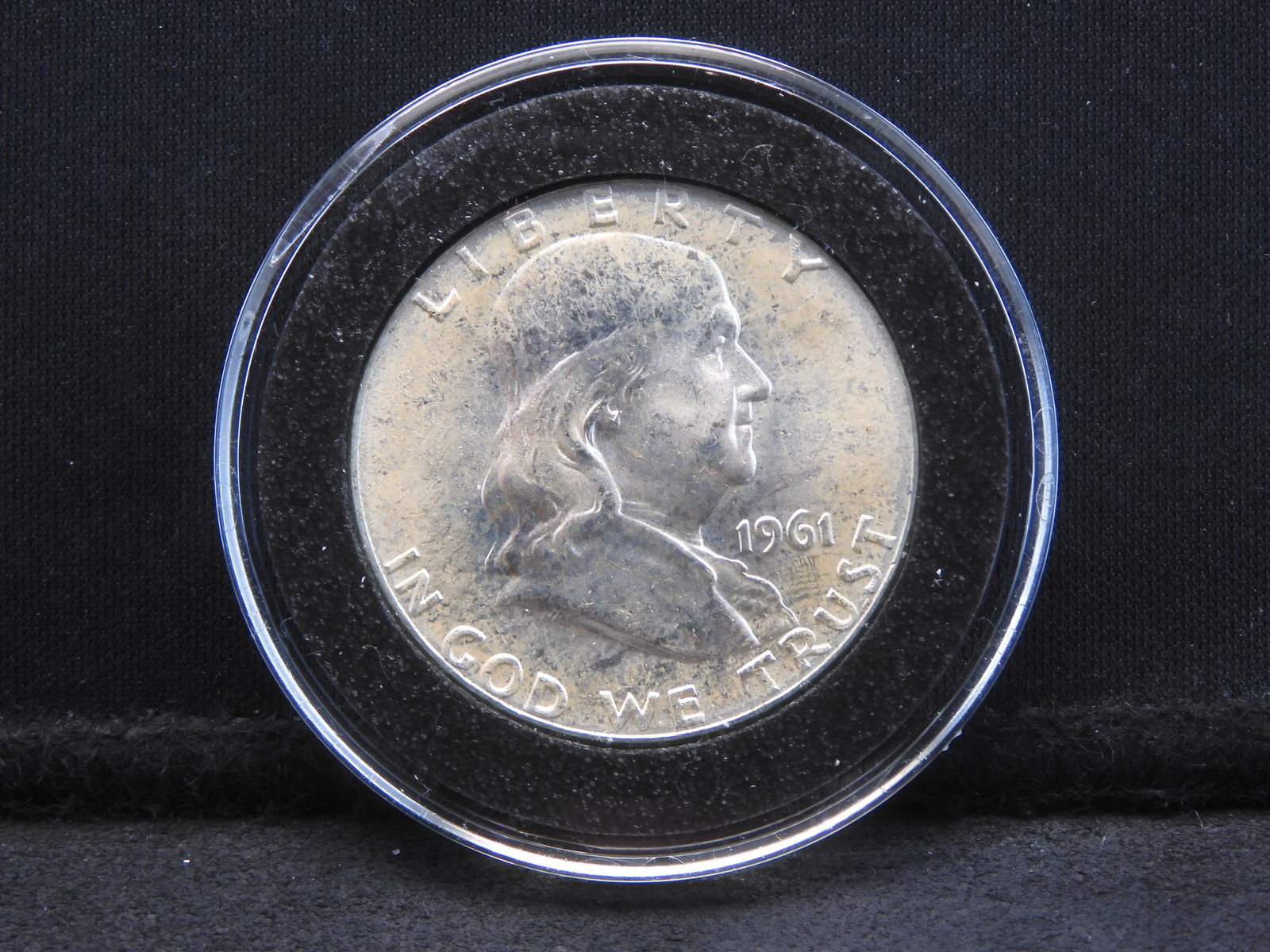 1961 Franklin Half.  GEM BU.  From old complete set.  In capsule. (1 of 3)