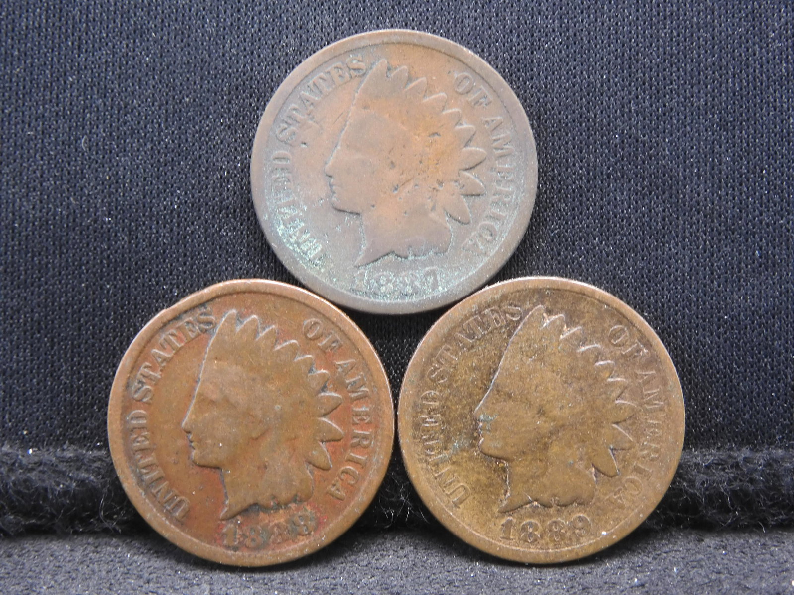 1887, 1888, 1889 Indian Head Pennies - Better Dates!: 1887, 1888, 1889 Indian Head Pennies - Better Dates!