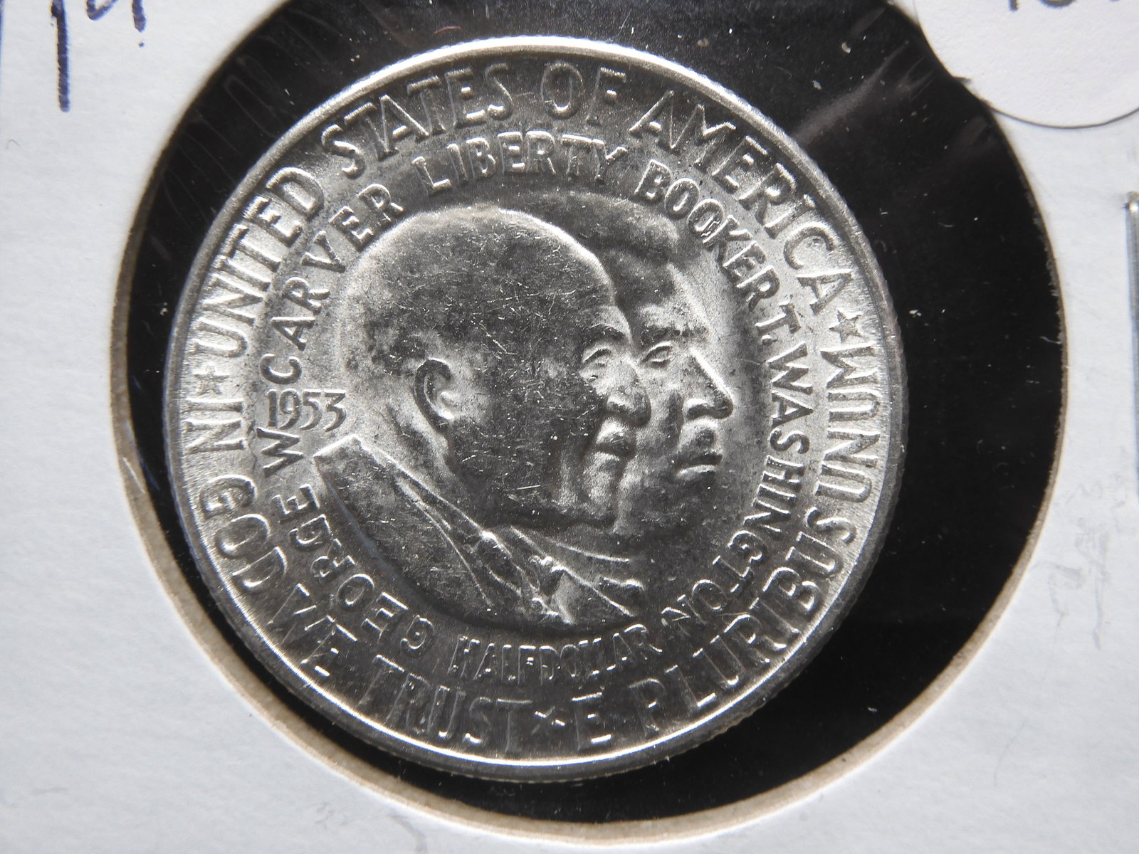 1953-S Booker T. Washington & George W. Carver Commemorative Half Dollar: 1953-S Booker T. Washington & George W. Carver Commemorative Half Dollar