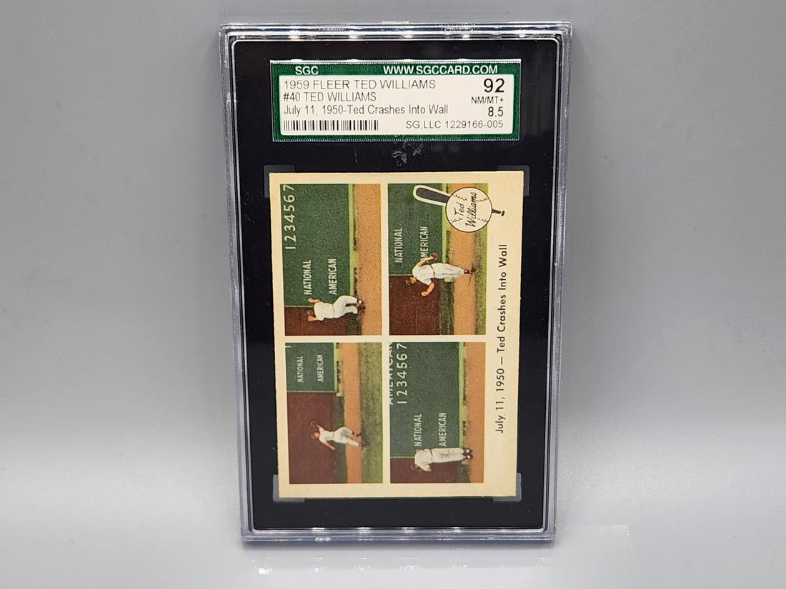 1959 Fleer Ted Williams #40 SGC 8.5 NM/MT+ - HOF (1 of 2)