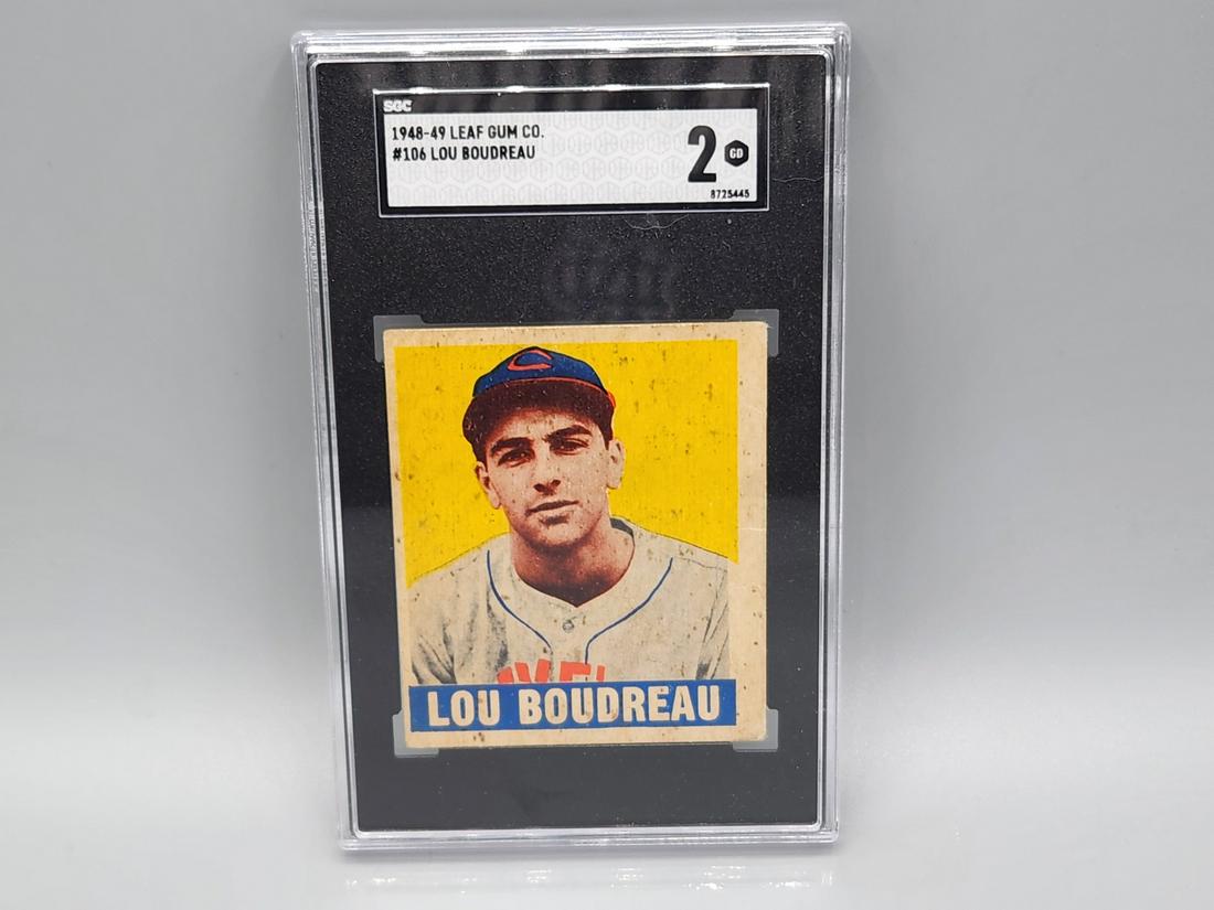 1948 Leaf Lou Boudreau #106 SGC 2 Rookie HOF (1 of 2)