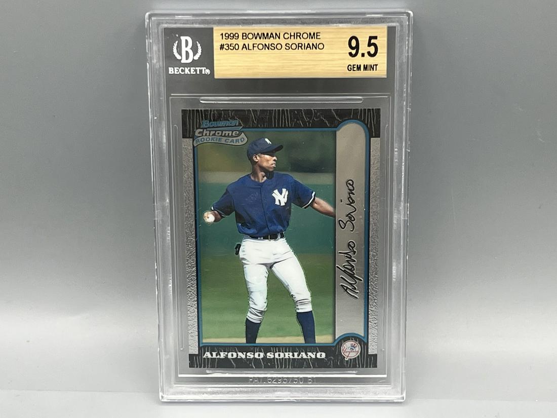 1999 Bowman Chrome Alfonso Soriano RC #350 BGS 9.5 GEM MINT (1 of 2)