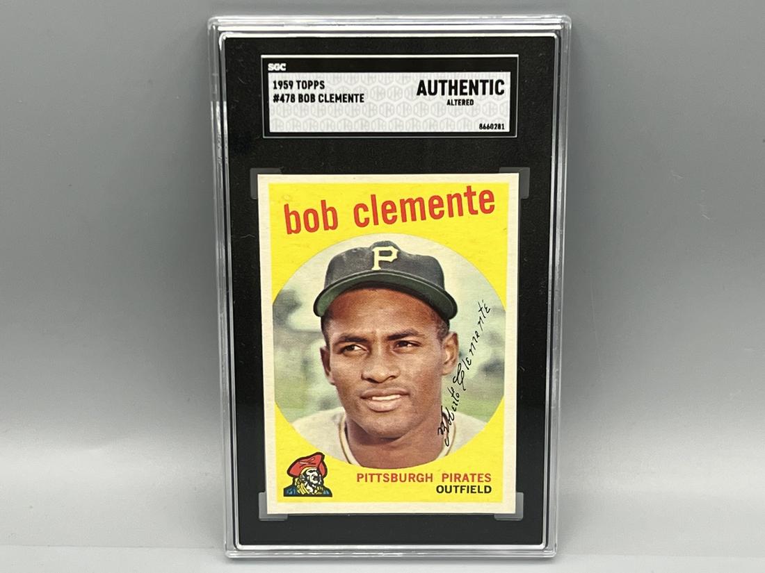 1959 Topps Roberto Clemente #478 SGC Authentic Altered (1 of 2)
