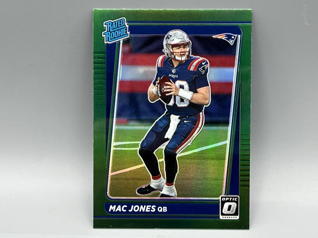 2021 Panini Donruss Optic Mac Jones Green Prizm Refractor Rookie Short Print #P-255 (1 of 2)