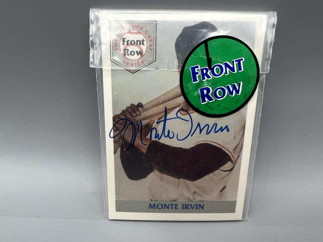 1992 Front Row Monte Irvin Factory Sealed 5 Card Set - Top Card Autographed with COA (1 of 2)