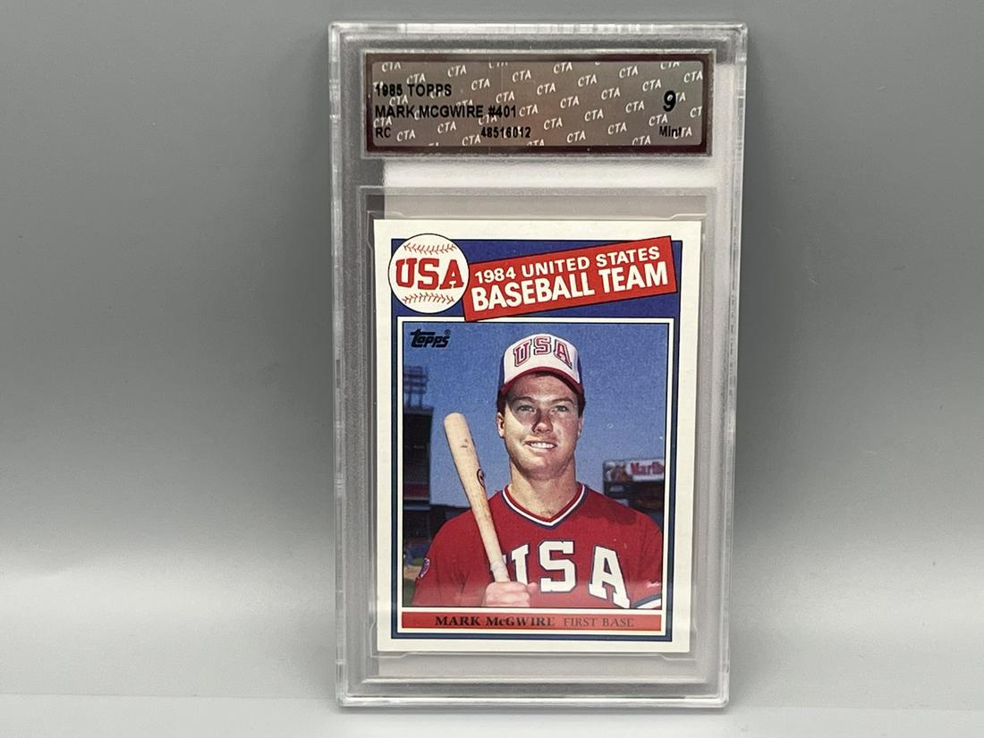 1985 Topps #401 Mark McGwire Rookie Graded CTA 9 (1 of 2)