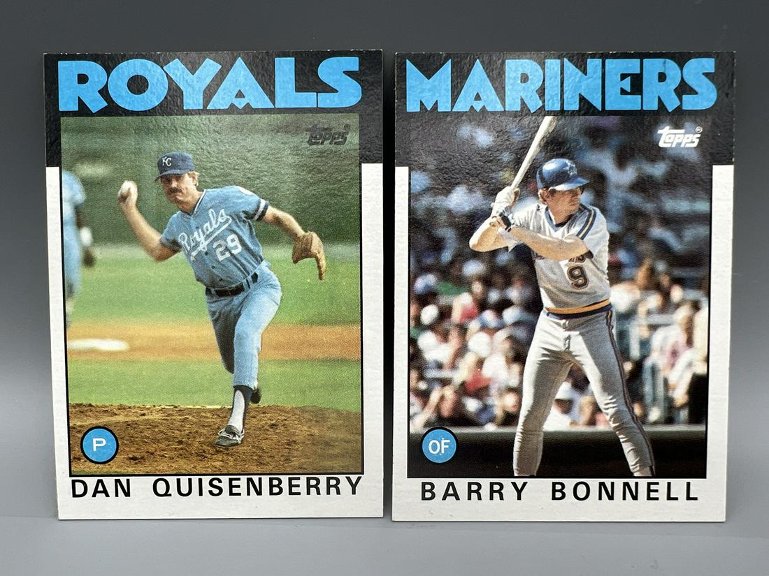 1986 Topps Baseball Card Blank Back Lot of 2- Tough to find (1 of 2)