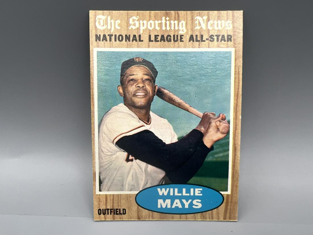 1962 Topps #395 Willie Mays Sporting News All-Star: 1962 Topps #395 Willie Mays Sporting News All-Star