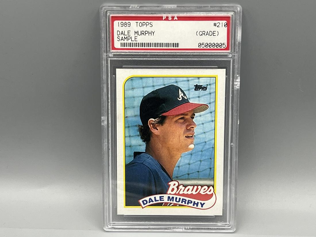1989 Topps #210 Dale Murphy PSA Graded Sample Test Card (1 of 2)