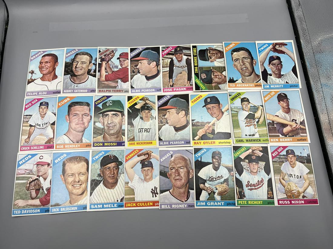 1966 Topps Baseball Card Lot (24)  - Cards appear to be in mid to high grade condition (1 of 5)