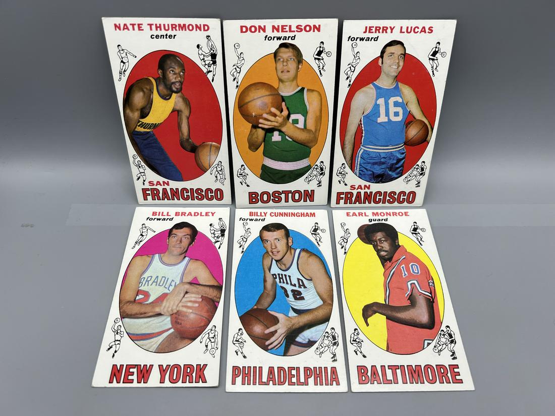 1969 Topps Basketball Card Star Lot (6) All Hall of Fame Players (1 of 2)