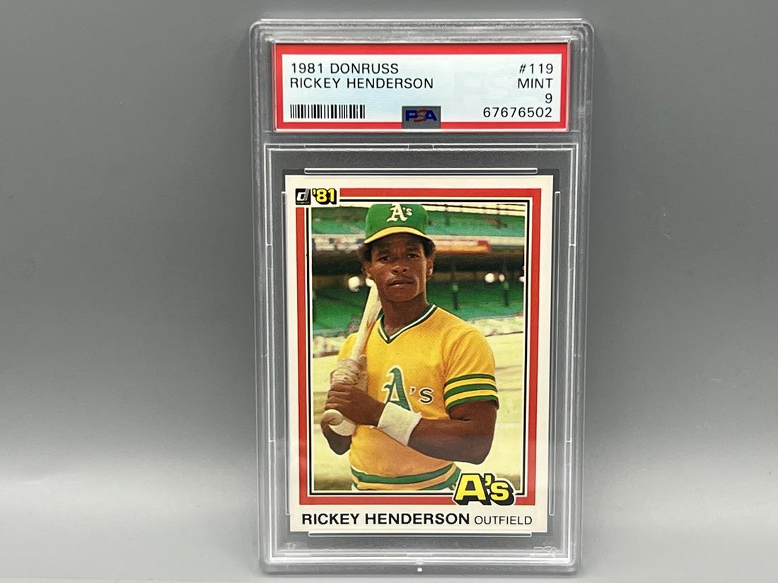 1981 Donruss #119 Rickey Henderson PSA 9 (1 of 2)