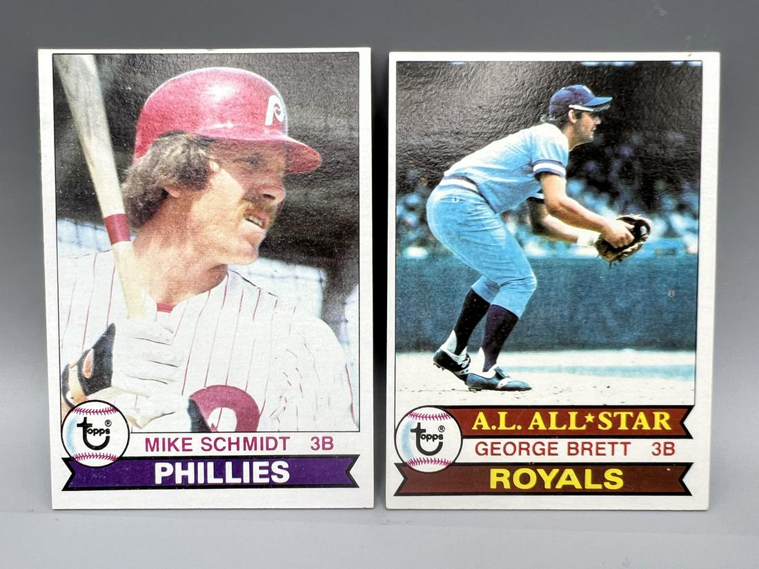 1979 Topps Baseball Card Lot with #330 George Brett and #610 Mike Schmidt (1 of 2)