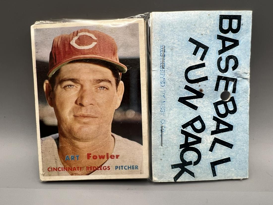 1957 Topps Baseball West Corp. Unopened Cello Fun Pack - Ted Kluszewski On Back (1 of 2)