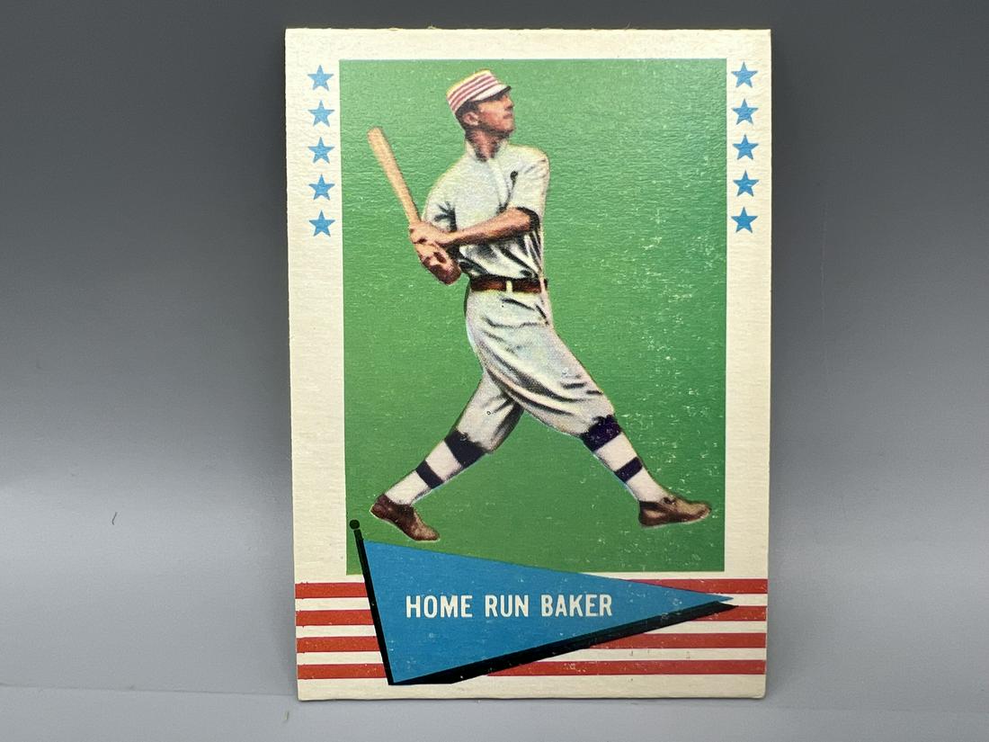 1961 Fleer Baseball Greats Home Run Baker #6: 1961 Fleer Baseball Greats Home Run Baker #6