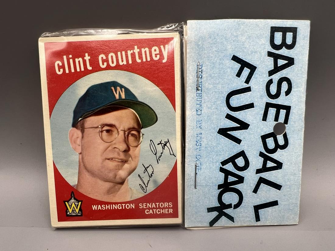 1959 Topps Baseball West Corp. Unopened Cello Fun Pack - Roy Campanella Symbol of Courage Card On (1 of 2)