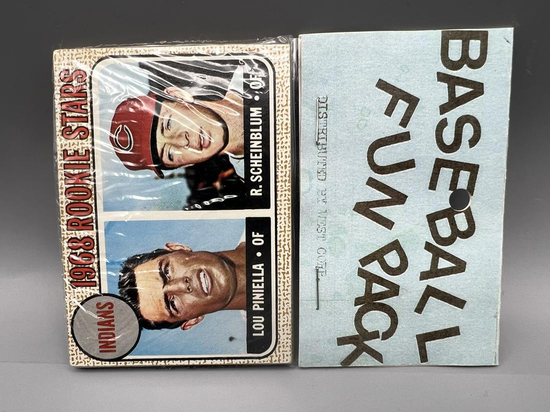 1968 Topps Baseball West Corp. Unopened Cello Fun Pack - Lou Piniella On Front (1 of 2)