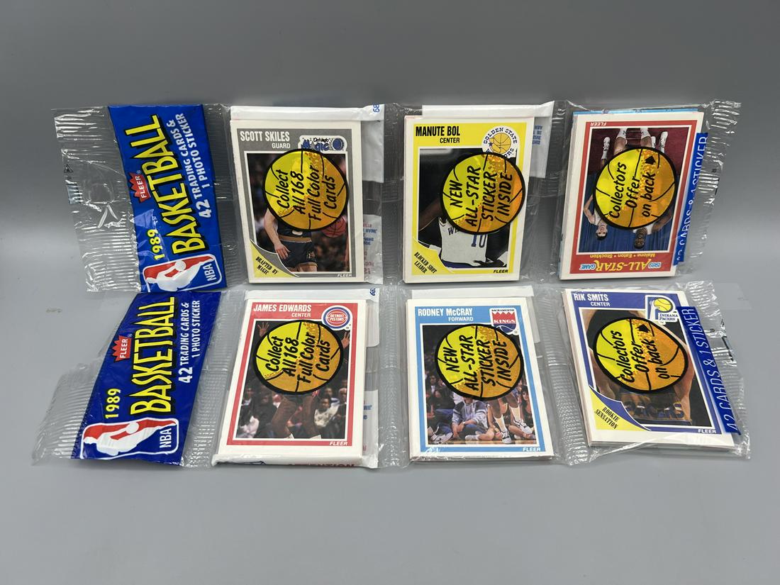 Lot of (2) 1989 Fleer Basketball Unopened Rack Packs (1 of 2)