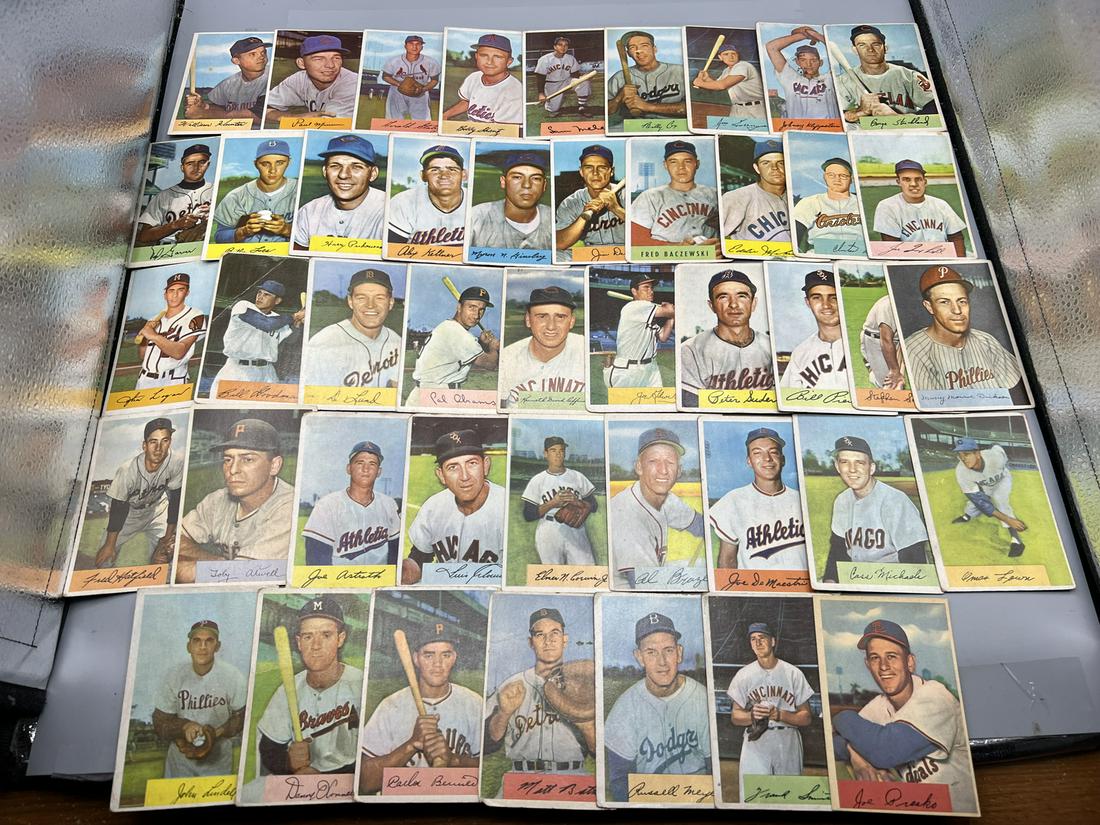 Lot of (45) 1954 Bowman Baseball Cards - Varying Conditions - No Duplicates (1 of 10)