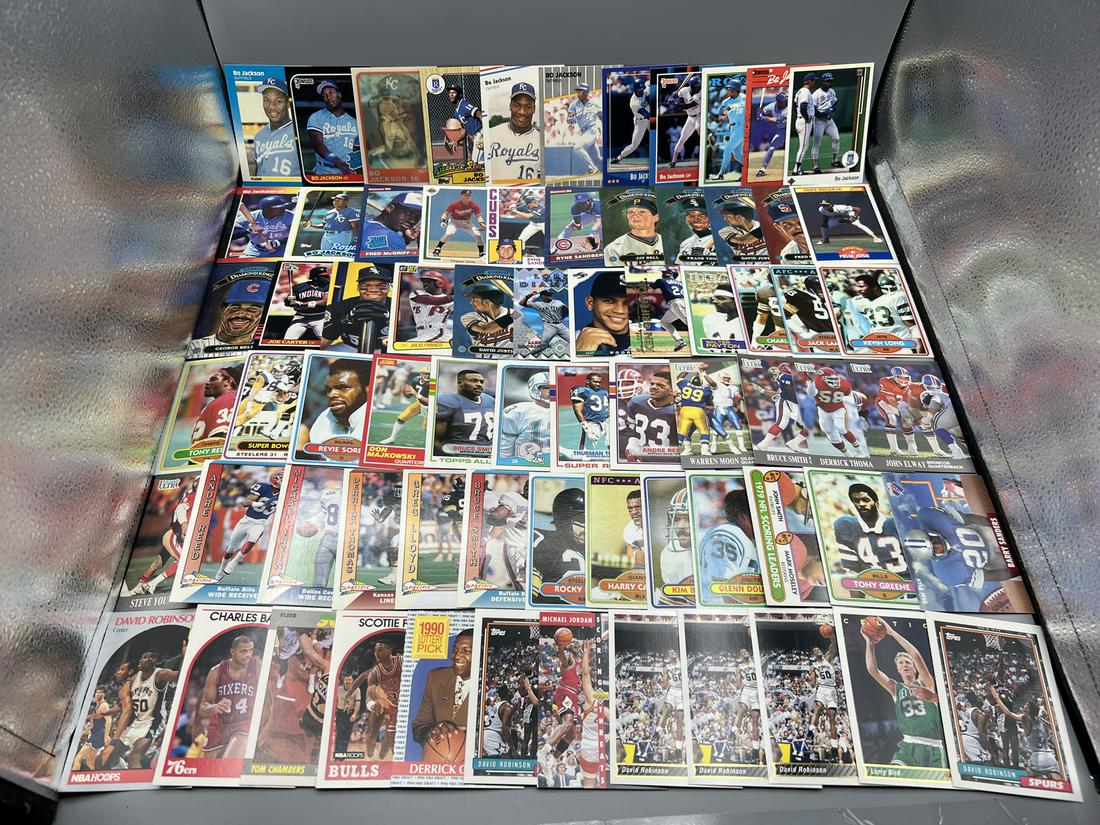 Lot of (100) Assorted Sports Cards W/ Many Stars & Lots of Rookies - Varying Conditions - Bo Jackson (1 of 6)