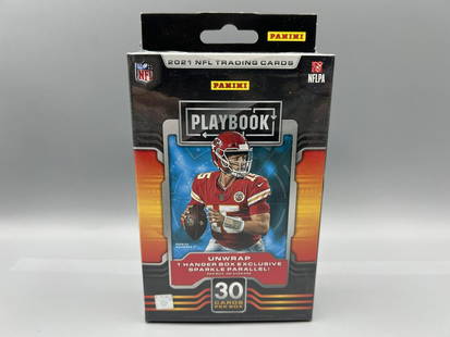 2021 Panini Playbook Football Unopened Hanger Box - Possible Trevor Lawrence, Ja'Marr Chase, Justin: 2021 Panini Playbook Football Unopened Hanger Box - Possible Trevor Lawrence, Ja'Marr Chase, Justin Fields RC's?