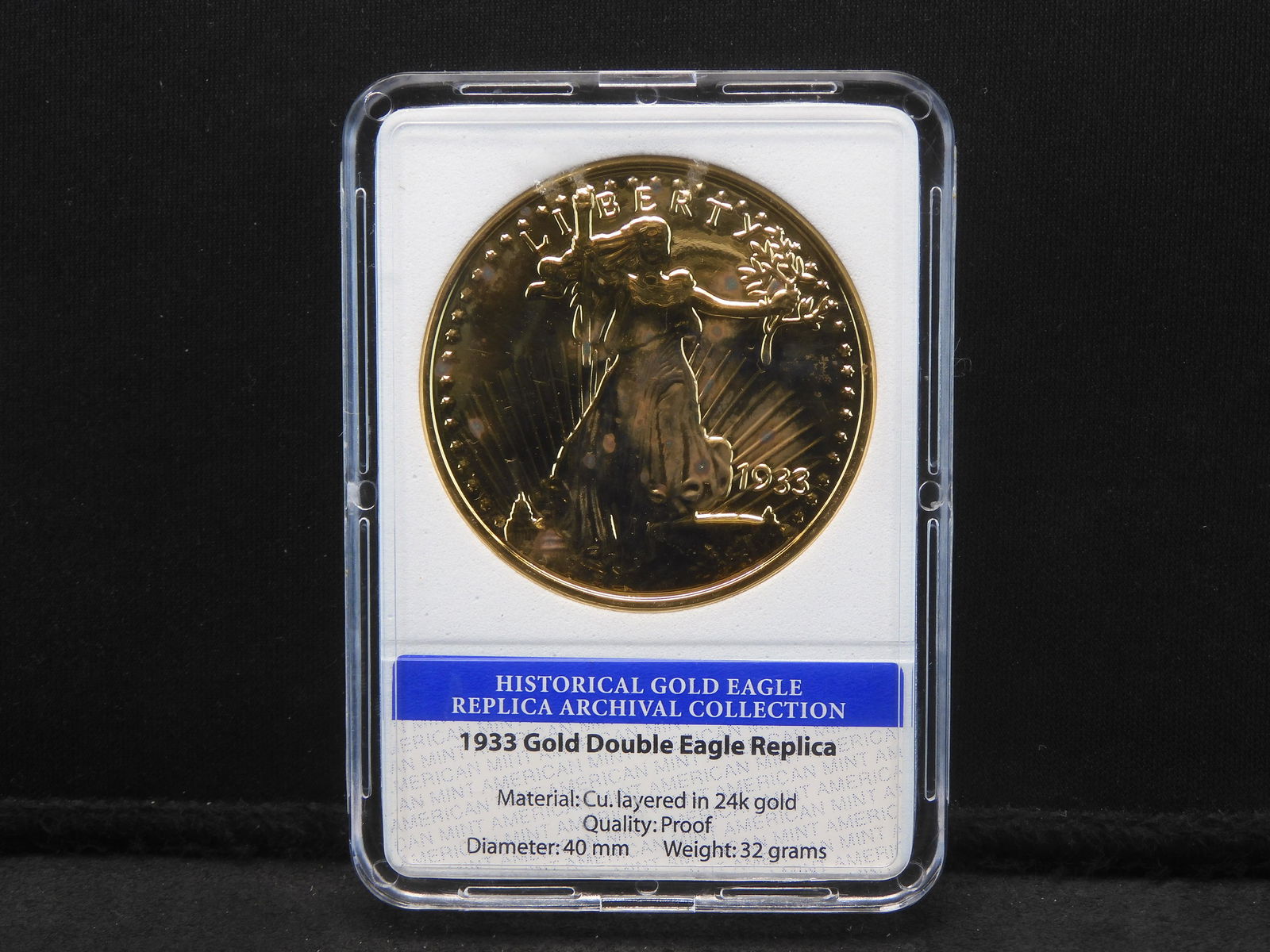 1933 Gold Double Eagle Replica - Richly Layered in 24K Gold over Copper (1 of 4)