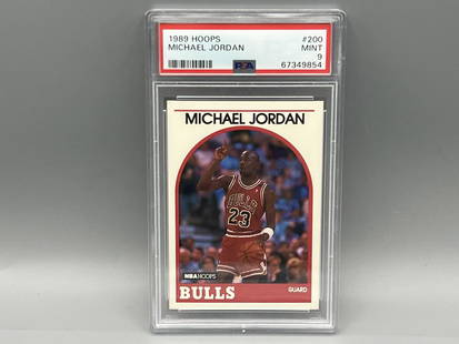 1989 Hoops Michael Jordan #200 PSA MINT 9: 1989 Hoops Michael Jordan #200 PSA MINT 9