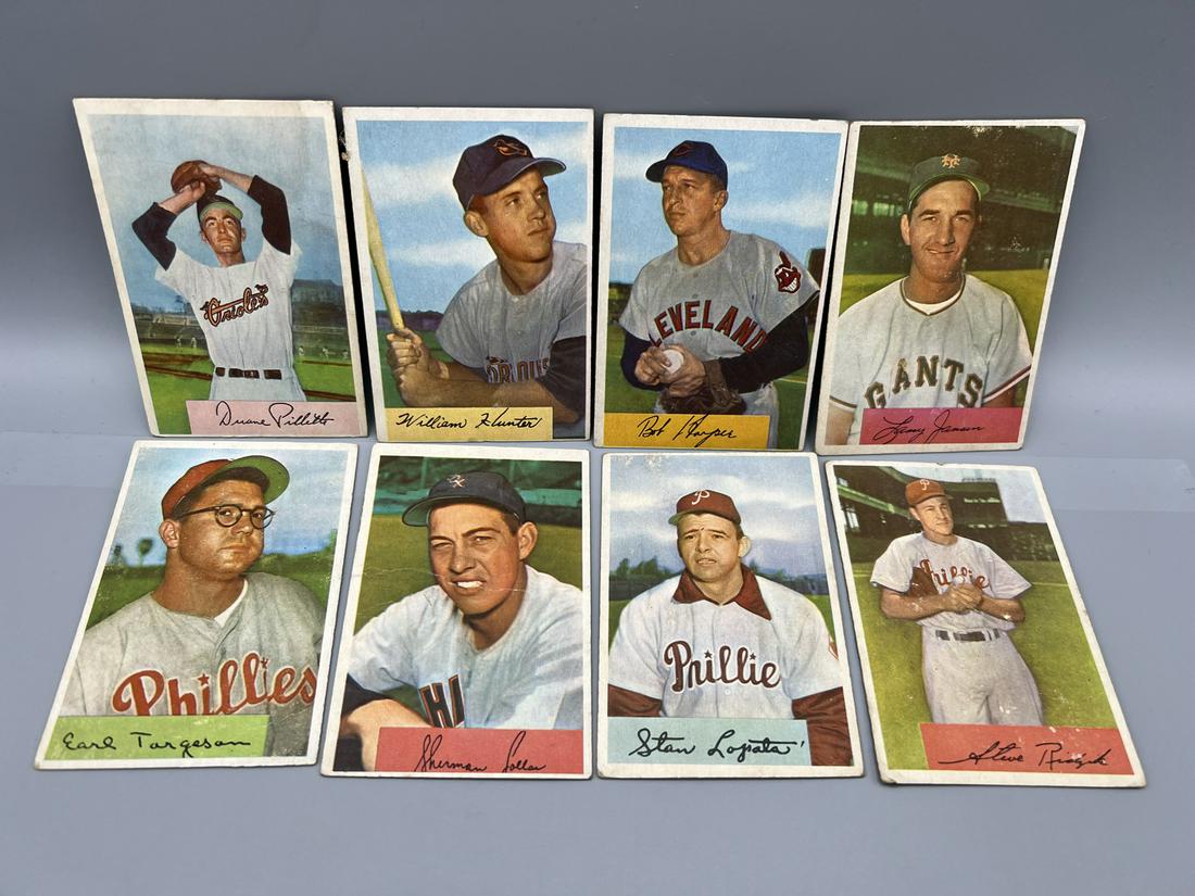 Lot of (8) 1954 Bowman Baseball Cards - Varying Conditions (1 of 1)
