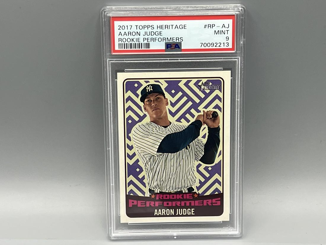 2017 Topps Heritage Aaron Judge RC Rookie Performers #BP-AJ PSA 9 (1 of 2)