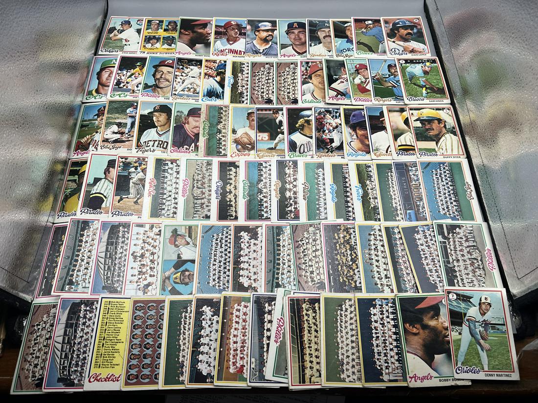 Lot of (80) 1978 Topps Baseball Cards W/ Some Minor Stars & Team Cards - Varying Conditions (1 of 5)