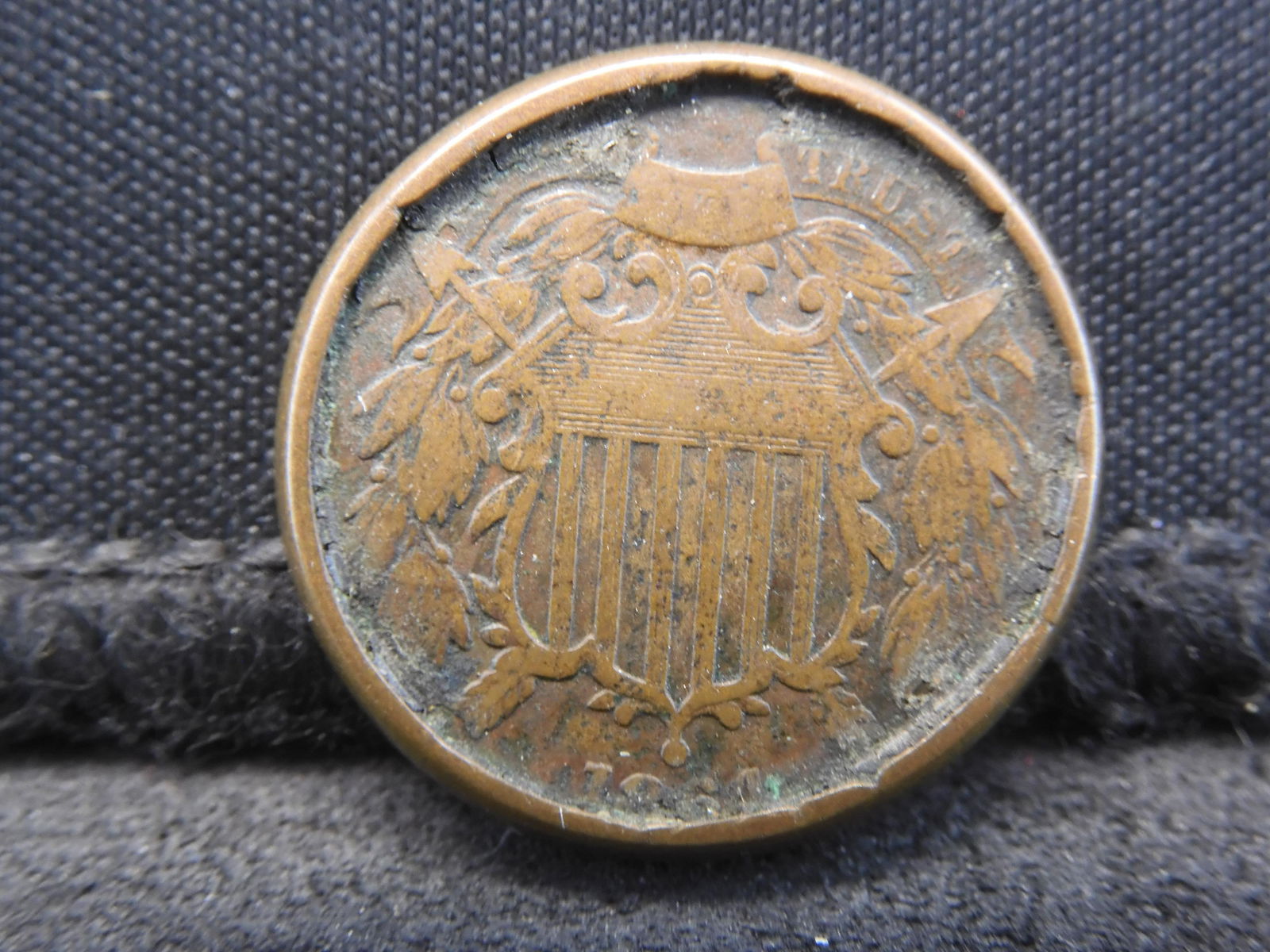 1864 United States Two Cent Piece.  First U.S. Coin With Motto "IN GOD WE TRUST" (1 of 2)
