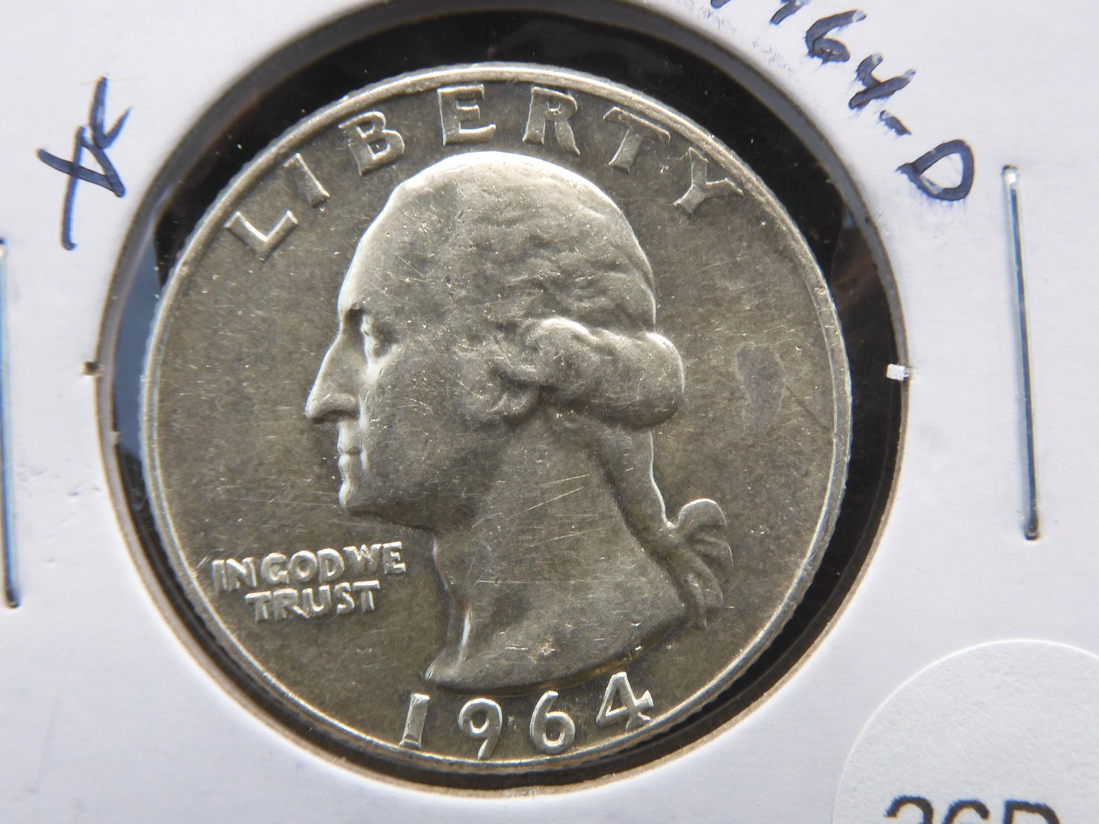 1964-D Silver Washington Quarter - Last Year! (1 of 3)