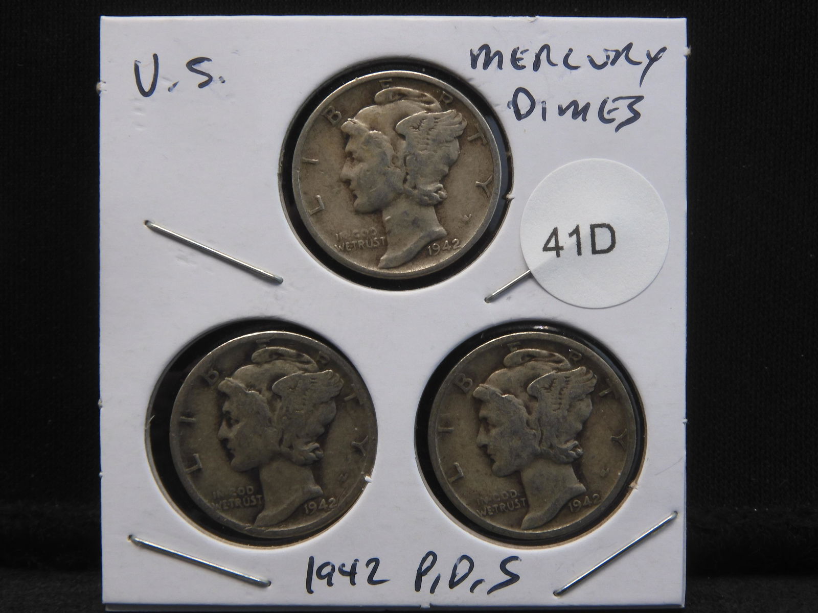1942 P,D,S Mercury Dimes - Complete Year Set! (1 of 2)