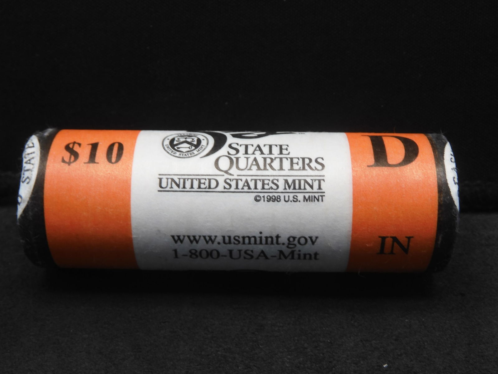 2002 D Indiana State Quarter roll in fancy US Mint wrapper.  Highly collectible. (1 of 3)