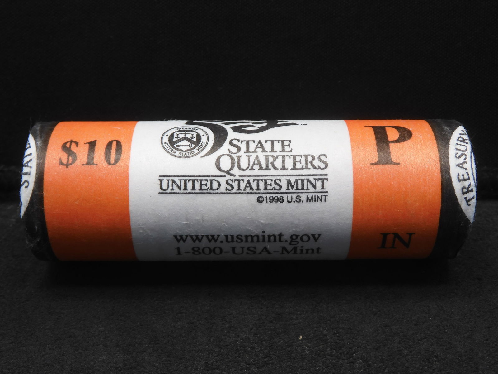 2002 P Indiana State Quarter roll in fancy US Mint wrapper.  Highly collectible. (1 of 3)