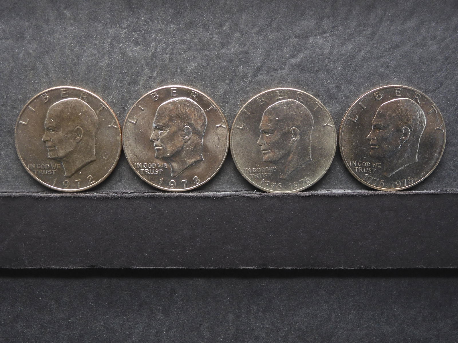 Four Eisenhower Dollar 1972-D, 1978, 1976x 2 (1 of 4)