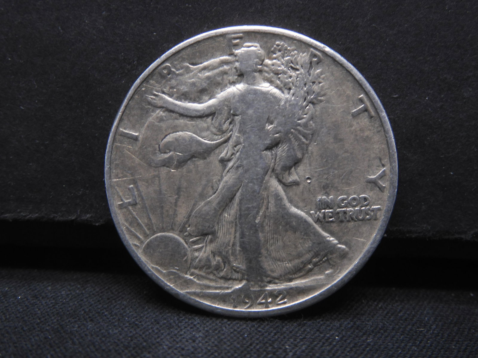 1942, 47 mill minted, WWII era, 90% silver-Liberty half, 81 years old: 1942, 47 mill minted, WWII era, 90% silver-Liberty half, 81 years old