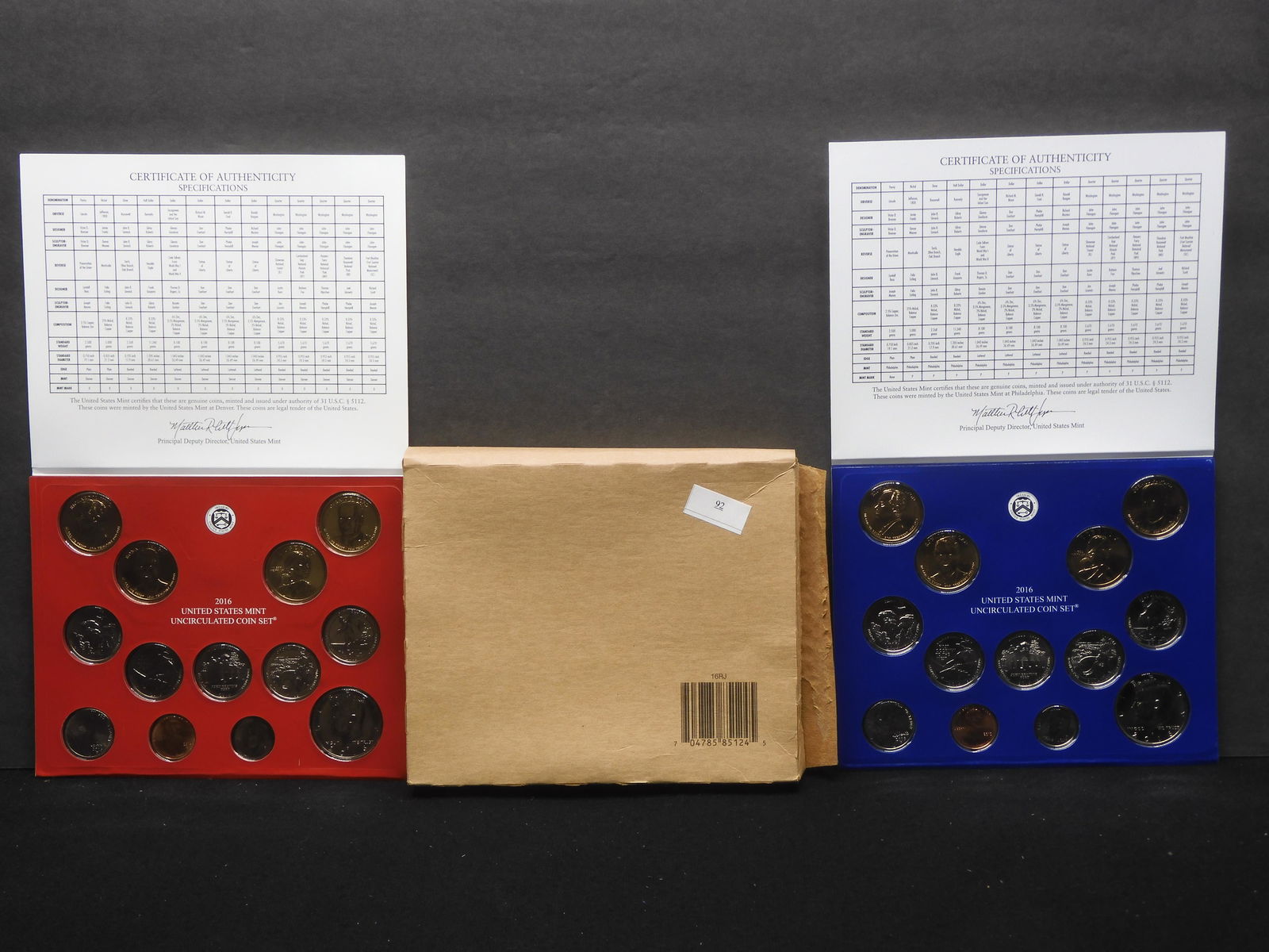 2016-P&D Uncirculated Mint Set - OGP (1 of 8)