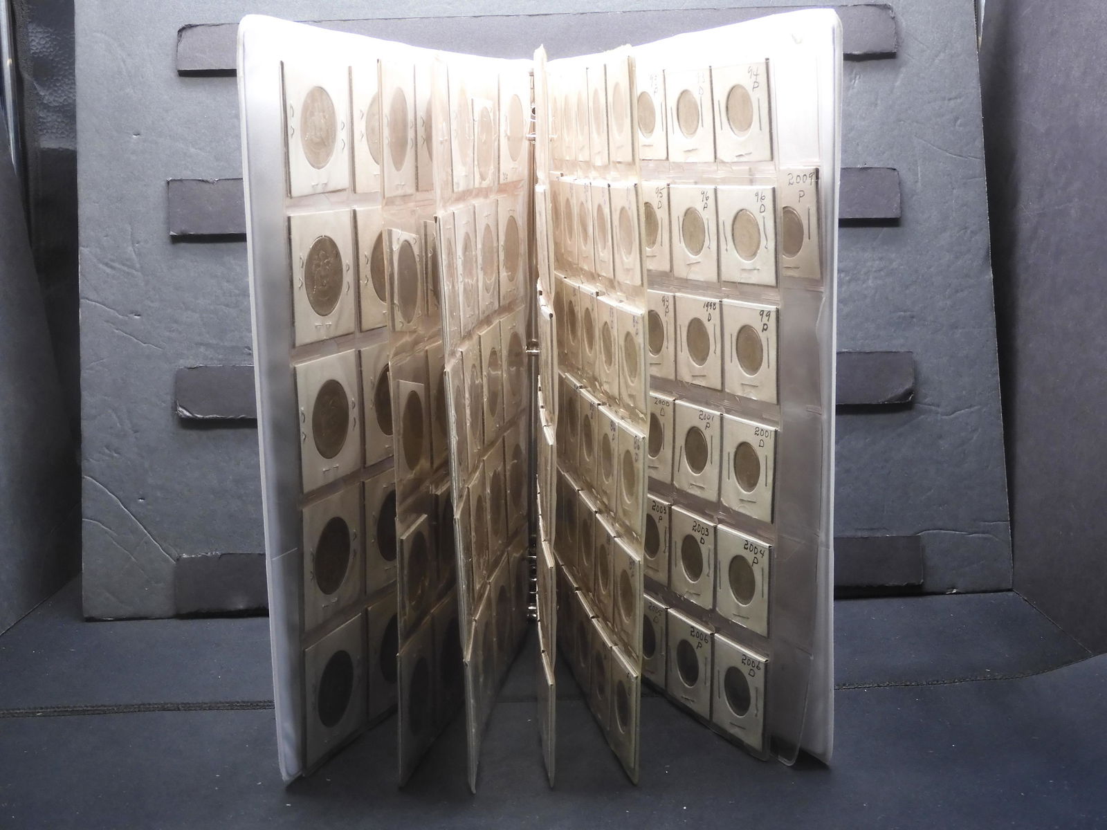 Lot of Mixed Date Kennedy Half Dollars and Roosevelt Dimes  in Binder (1 of 20)