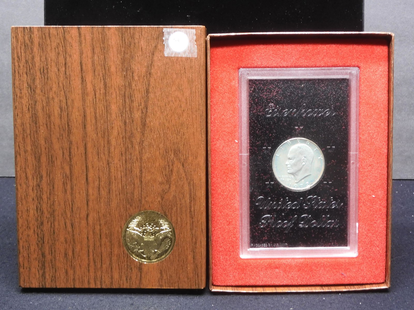 1972-S Brown Box GEM Proof Eisenhower Silver Dollar. (1 of 5)