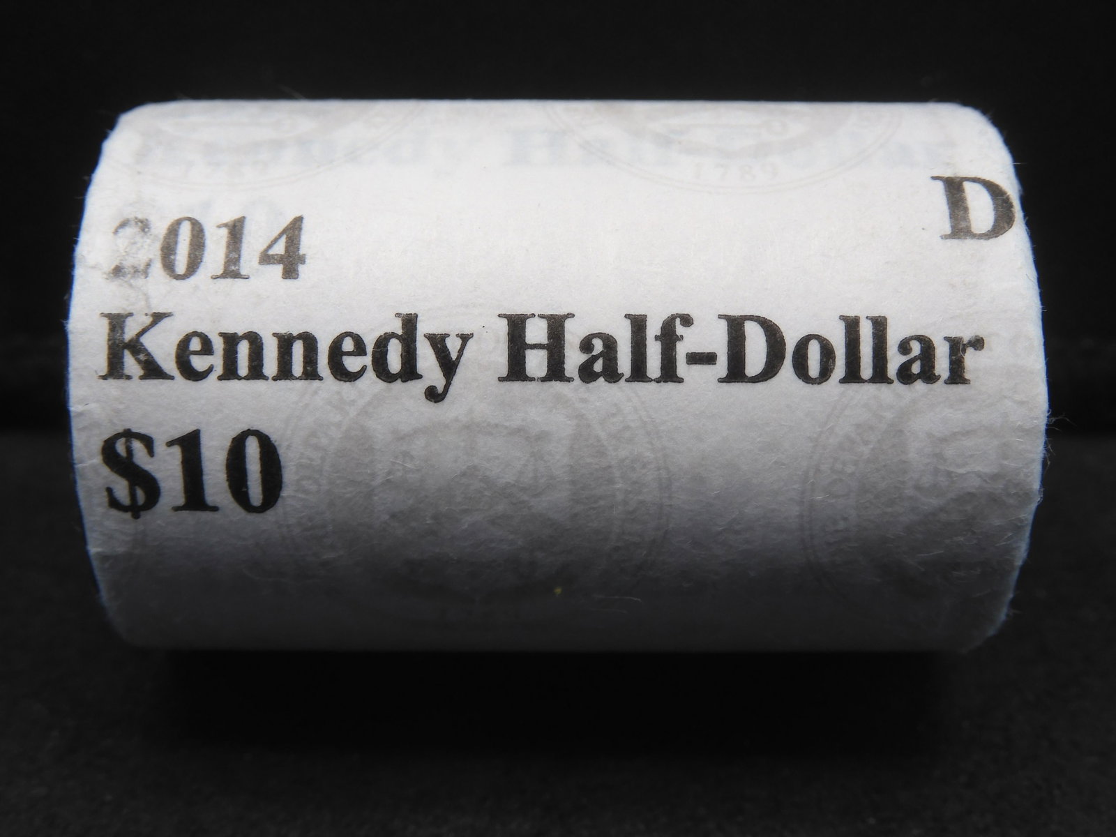 2014 D US Mint Wrapped Kennedy Half Roll. BU. Very tough roll.: 2014 D US Mint Wrapped Kennedy Half Roll. BU. Very tough roll.