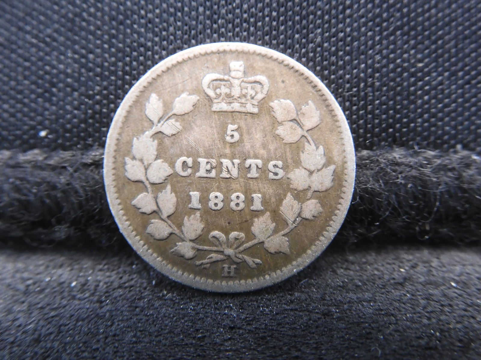 1881 H Canada 5 Cent silver.  VF. (1 of 2)