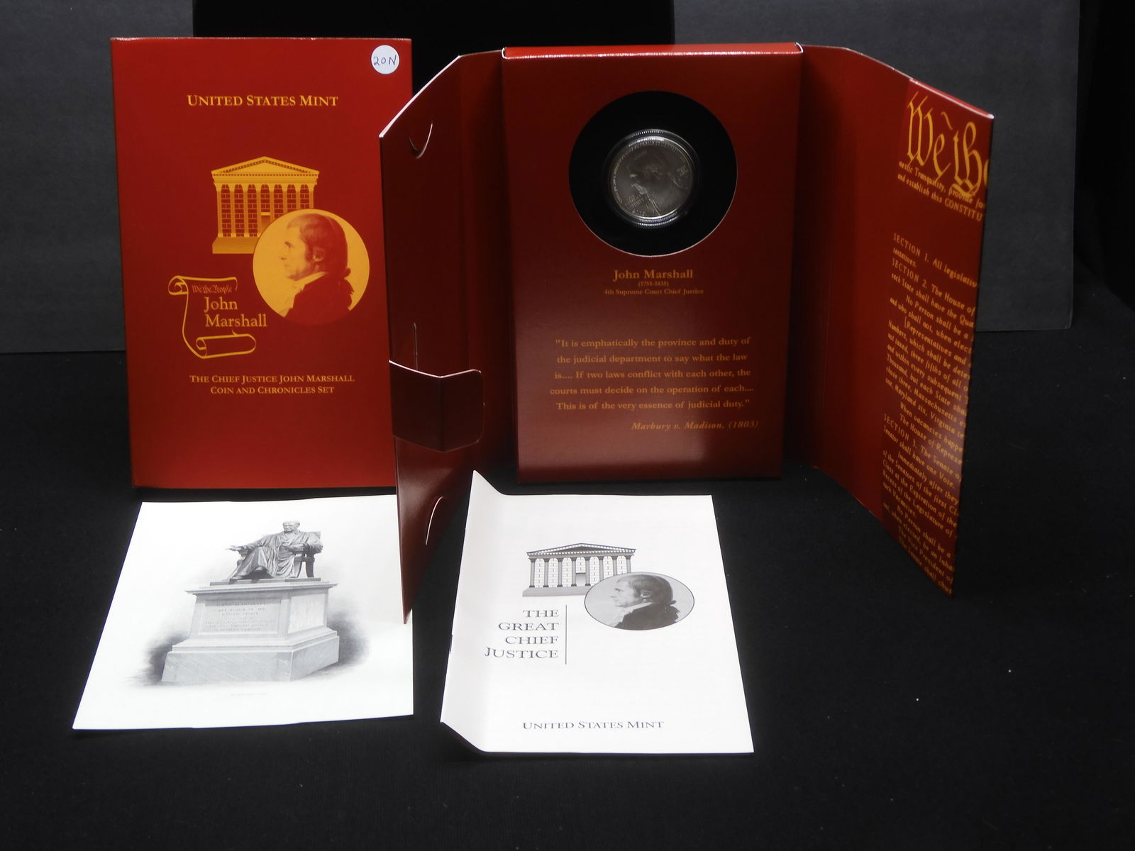 2005 Chief Justice John Marshall Silver Dollar Coin & Chronicles Set With OGP & COA. (1 of 5)